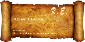 Rudas Etelka névjegykártya